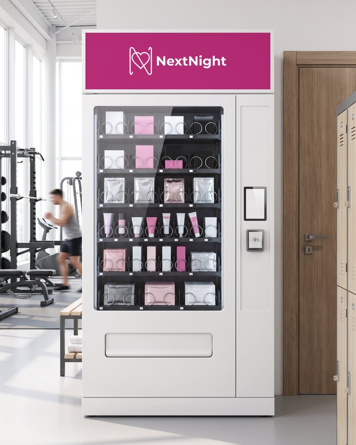 De NextNight-machine in een sportschool